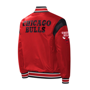 Professional New Wholesale Custom Embroidered Satin Design <b>Men</b> Polyester Sports Bomber <b>Jacket</b> Stand Waterproof 9-piece Unisex - Product Image 2