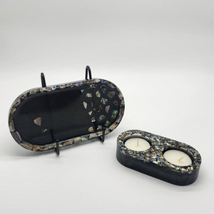 แท่นวางเทียนเคลือบสำหรับงานแต่งงานอุปกรณ์เสริมโต๊ะวางเทียนเคลือบแล็คเกอร์ - Product Image 5