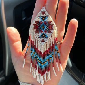 New Arrival Bohemian <b>Tassel</b> Seed Bead <b>Earrings</b> Fashion Design Handmade Women Glass Beaded Jewelry Braided Gifts BY HF CRAFTS - Product Image 1