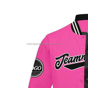 Veste universitaire en laine sur mesure avec broderie de logo à col montant sur le devant pour hommes et Women-MCACVJ-64 Solutions de style en cuir - Product Image 5