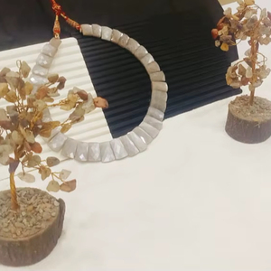 Top Natural Moonstone Bead forma color blanco String Strong Moonstone Faceted Collar con cuentas - Product Image 1