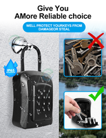 Caja de Seguridad Inteligente para Llaves, Montada en Pared, para Exteriores, con Aplicación TTLock Tuya, Caja de Seguridad Digital Electrónica para Llaves Inteligentes para el Hogar