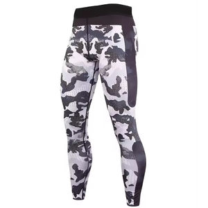 Sublimación personalizada impresa trajes de compresión de manga larga para hombres XL tamaño más tamaño elástico gimnasio Fitness Logo en la cintura - Product Image 6