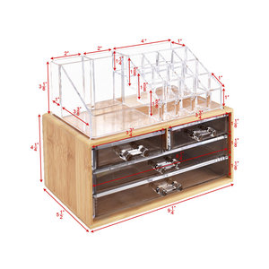 Organisateur de maquillage DreamCraft à 4 compartiments - Solution de rangement efficace pour les produits de beauté Fabriqué au Vietnam - Product Image 4