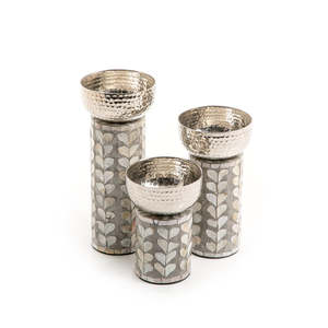 Portavelas de nácar con tapa de metal a precios competitivos para bodas y fiestas Portavelas de nácar al mejor precio - Product Image 5