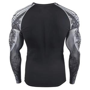 OEM Custom MMA Rash Guard Men <b>Long</b> <b>Sleeve</b> <b>Compression</b> <b>Shirt</b> BJJ Training Durable Gym Wear Sublimation and Printed Rash Guards - Product Image 4