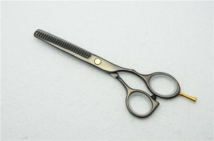 Tijeras de corte de pelo de peluquero con mango de cerámica, cuchillas de afeitar afiladas de acero inoxidable, herramienta de belleza de peluquería de punta roma - Product Image 6