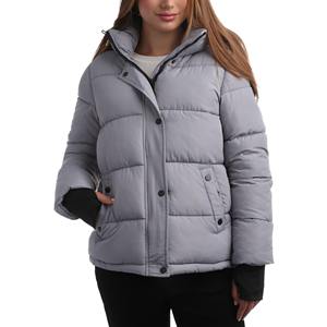 Blouson matelassé d'hiver tendance pour homme, coupe standard, idéal pour la randonnée en extérieur, avec logo personnalisé, coupe-vent, imperméable, style urbain. - Product Image 1