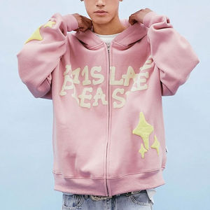 Parche bordado personalizado Logo Zip Hoodies Acid Wash Sun Faded Basics Vintage Sudadera Winter Streetwear Bulk No String Fleece - Product Image 3