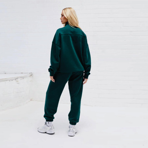 Trendy Unisex Full Zipper Hooded Heavyweight 100% Cotton Fleece <b>Tracksuit</b> Comfortable Reversible Eco-Friendly Two-Piece Jogging - Product Image 3