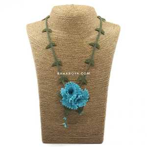Open Mavi İğne Oyası Karanfil Kolye Colgantes y dijes de moda - Product Image 1