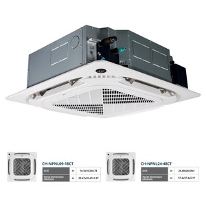 เครื่องปรับอากาศแบบฝังฝ้าเพดานขนาดเล็ก 9000–24000 บีทียู พร้อมฮีทปั๊ม 230V – ระบบอินเวอร์เตอร์ ไวไฟ ระบบ HVAC ประหยัดพลังงานระดับ A+++ - Product Image 2