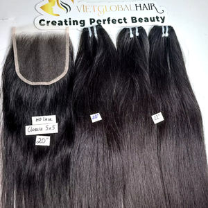 Venta al por mayor de extensiones de cabello natural vietnamita recto de doble trama de buena calidad proveedor original ofrece precios competitivos - Product Image 1