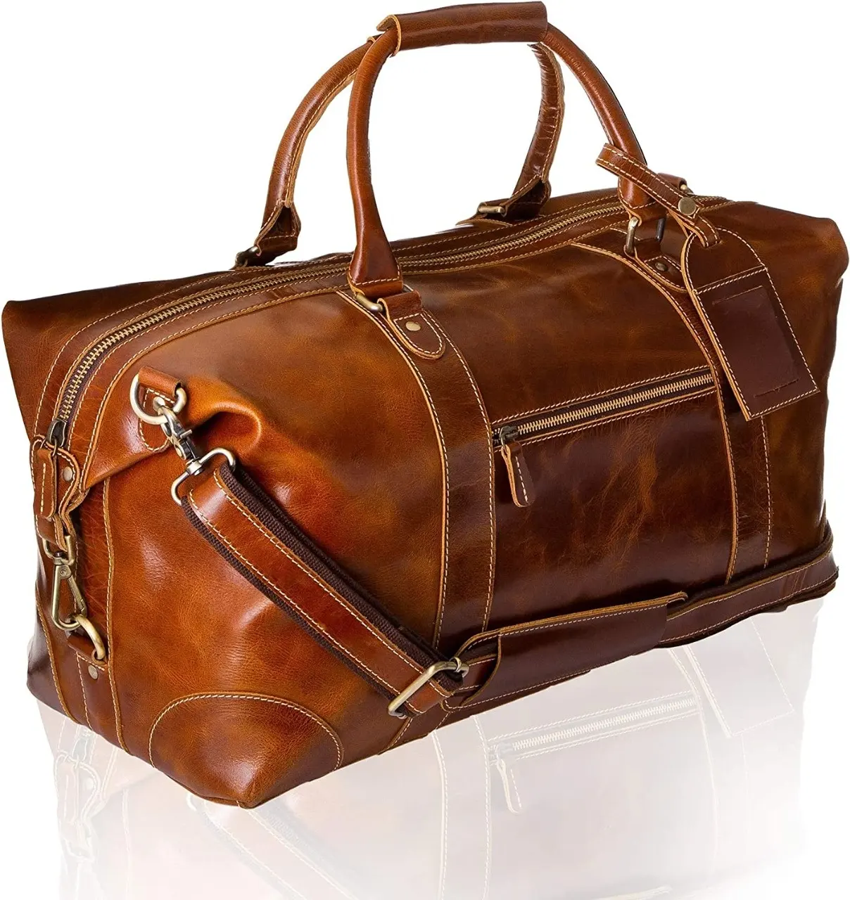 Custom Genuine Leather Cheap Price Travel Duffel Bag