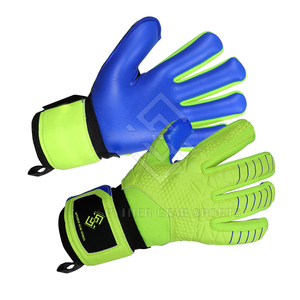 Gants de gardien de but hybrides de marque privée, cuir de haute qualité, protection antidérapante des doigts, prix bas - Product Image 4