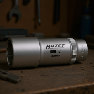 Hazet Long Metric Square <b>12</b>-<b>Point</b> <b>Socket</b> with Traction Profile 3/8'' - Product Image 3