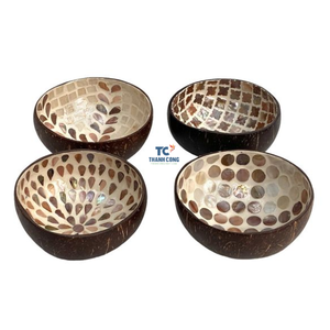 Tazón de cáscara de coco de nácar de color Natural Ecológico Hecho a mano Tazón de cáscara de coco Productos calientes - Product Image 1
