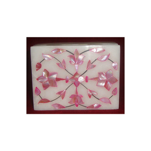 White Marble Storage Luxury Product Mother of Pearl Inlay Polished Marble Jewelry and <b>Earrings</b> <b>Boxes</b> for Multi Purpose Use - Product Image 1