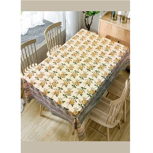 Beautiful Fruit Color linen Design 100% Organic Cotton Table Cloth with GOTS Certified Custom square Machine-Wash - Product Image 3