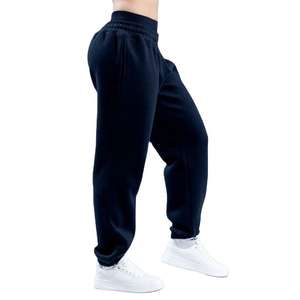 Pantalons de survêtement respirants pour femmes, logo personnalisé imprimé, pantalon de jogging à devant plat, tissu worsted - Product Image 3