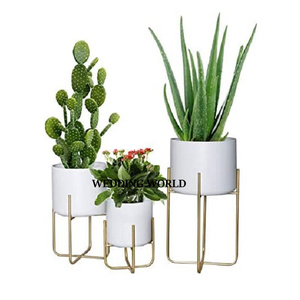 Jardinière en métal de forme rectangulaire, finition blanche, jardinière design, vente en gros, jardinière en métal de luxe, nouvelle collection - Product Image 5