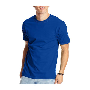 Camisetas de cuello redondo de manga corta de algodón Premium para hombre, camisetas clásicas sólidas básicas informales holgadas con estampado Digital - Product Image 6