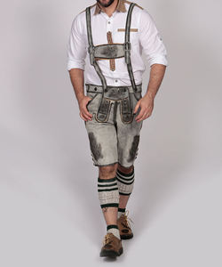 Shorts Lederhosen allemands pour hommes, style urbain, respirants, taille élastique, logo personnalisé, tenue d'Oktoberfest 2025 – Meilleures ventes - Product Image 3