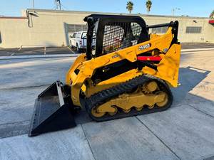 Chargeuse compacte sur chenilles jaune 259D3 avec godet frontal pour la construction et la manutention de matériaux - Product Image 3