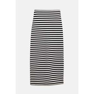 Falda midi elástica con abertura - Product Image 6