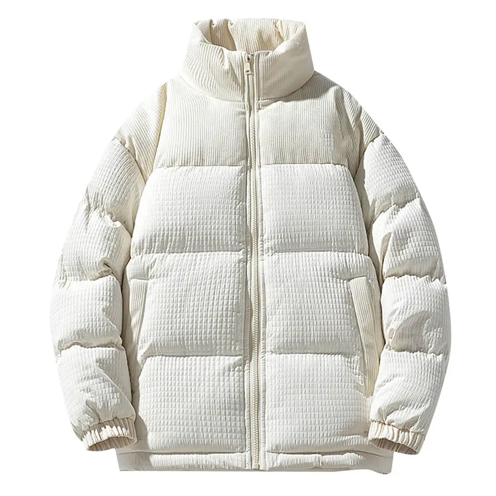 Chaqueta acolchada a prueba de viento para hombre de la mejor calidad al por mayor, chaqueta acolchada cálida de invierno hecha en nailon 100% a la venta