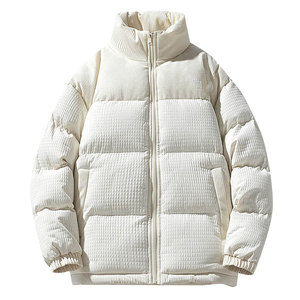 Wholesale Men's <b>Windproof</b> Winter Warm Puffer Jacket 100% Nylon Waterproof Knitted Stand Collar Plus Size Zipper Closure - Product Image 1