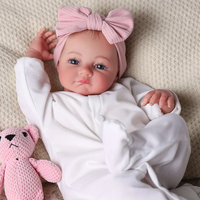 Poupée Reborn silencieuse Babeside Alger de 20 pouces, petite fille, tête en vinyle, corps en tissu doux, poupée réaliste, jouet en peluche