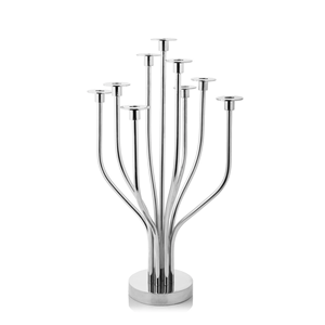 Bougeoir en aluminium en métal poli brillant pour la fête de mariage et la décoration de la maison en métal pur disponible en gros - Product Image 3