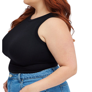 เสื้อครอปออกกำลังกายแบบสวมใส่สบาย ไร้รอยต่อ ไซส์ใหญ่ ผ้าถักยืดหยุ่น นุ่มบางเบา รับสกรีนโลโก้ เสื้อยิม - Product Image 2