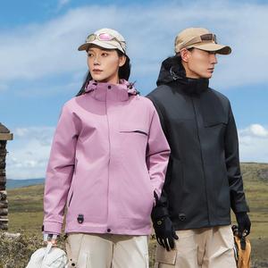 Veste coupe-vent imperméable surdimensionnée pour homme, style décontracté en toile, capuche zippée pour la randonnée, le trekking, la pêche, vêtements de pluie d'automne - Product Image 2