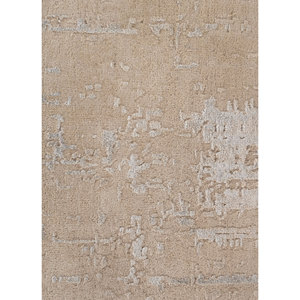Alfombra Aprezo Ivory de Lana y Seda de Bambú Anudada a Mano, Diseño Moderno, Lujoso, Bohemio y Abstracto, Lavable, para Adolescentes -Esk-9014(Fr) - Product Image 3
