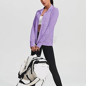 Chaqueta de golf para mujer, calidad premium, cuello alto, tejida, ecológica, transpirable, para golf al aire libre, entrenamiento, práctica, uso casual - Product Image 4