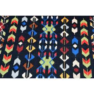 Tapis turc d'inspiration orientale, noir vintage, 3,2 x 6,4 pieds - Product Image 4