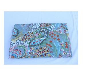 Organic Soft Orange Paisley Print <b>Kantha</b> <b>Quilt</b> 100% Cotton Reversible Bohemian Home & Hotel Use - Product Image 3