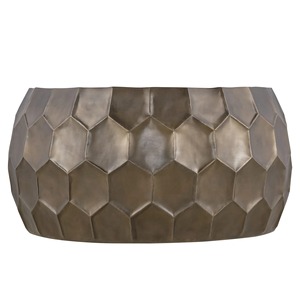 Table basse moderne de luxe en métal écologique avec motif nid d'abeille en relief pour salon - Product Image 3