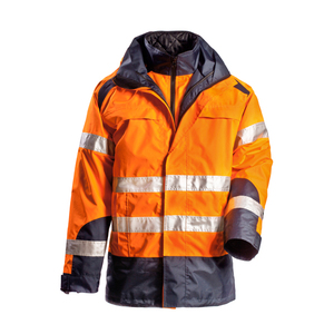 Hi VIS 4 trong 1 bảo hộ lao động đồng phục phản quang chống cháy chống tĩnh an toàn Áo khoác mùa đông bảo hộ lao động - Product Image 3