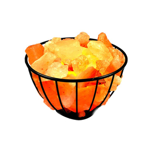 Lámpara de sal del Himalaya moderna de gran oferta con cristal natural tallado a mano y base de acero duradero de fabricantes en Pakistán - Product Image 5