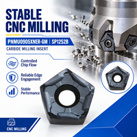 Plaquettes de fraisage en carbure PNMU0905XNER-GM SP1252B pour fraisage frontal CNC et fraisage général
