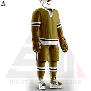 Maillot de hockey sur glace personnalisé unisexe, uniforme d'équipe, impression numérique de haute qualité, imprimé sur le devant, séchage rapide, vêtements de sport de hockey, vente en gros - Product Image 3