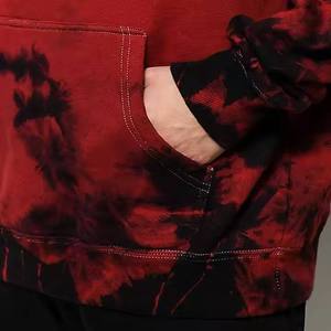 Logo OEM personnalisé hiver décontracté mode coton unisexe délavé à l'acide surdimensionné cravate teinture sweat ample à capuche pour hommes - Product Image 3