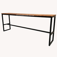 Ensemble table et tabouret de bar et chaise à hauteur de comptoir de pâtisserie moderne Mobilier industriel en bois et en métal pour restaurant et hôtel
