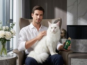 Shampoo pour chat à poils longs VELVETPAW Premium & Shampooing + Après-shampoing 2-en-1 Extrait de camomille Formule soie Pour chats persans et Maine Coon - Product Image 3
