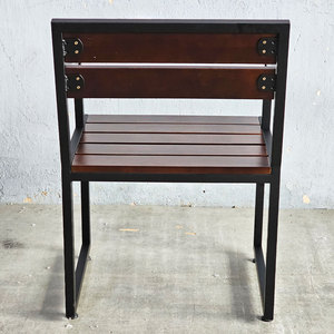Modern <b>Dining</b> <b>Chair</b> with Rubber Wood Armrests & Iron Frame for Home <b>Dining</b> (GCF123) - Product Image 6
