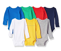 Body de Manga Corta de Algodón Orgánico de la Mejor Calidad para Bebés, con Cierre de Botones a Presión, Unisex, para Bebés y Niños Pequeños