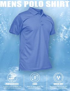 Manga corta transpirable de secado rápido de talla grande para camisa Patrón sólido Spandex/Lona de algodón Golf para camisas - Product Image 4